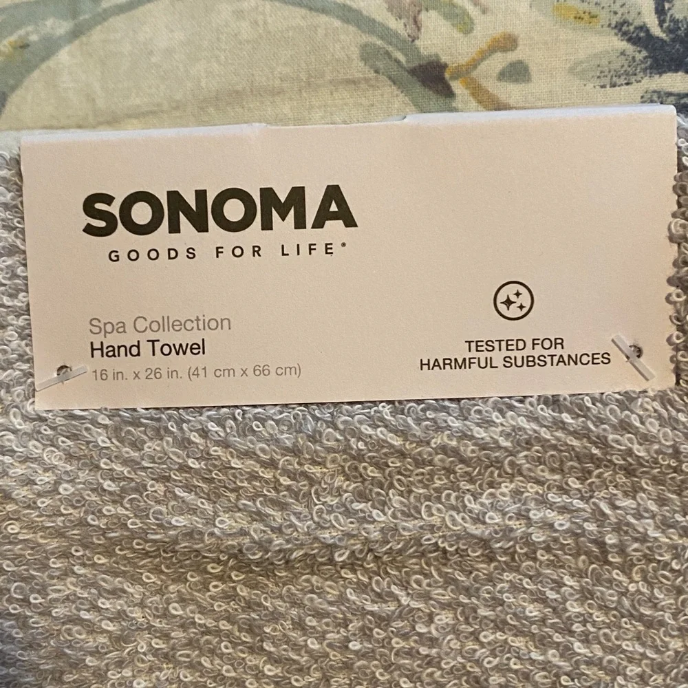 Sonoma Gray&White Hand Towels